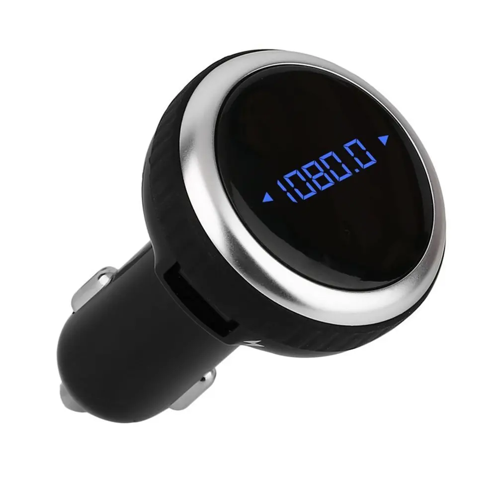 Серебристый Car Auto LCD Wireless FM Transmitter Car Kit MP3 Music Player with TF Card Reading Port& USB Port - Цвет: Серебристый