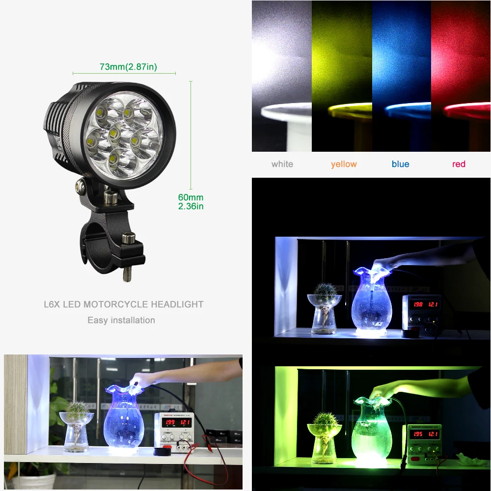 Светодиодные мотоциклетные фары сделай сам 2 шт./компл. набор стробоскопических