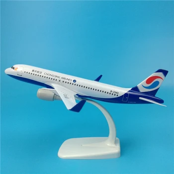 

20cm Chongqing Airlines A320 Simulation Static Solid Metal Airplane Model Diecast Scale China Chongqing A320 Decoration Gift