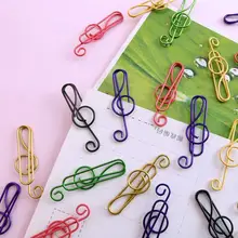 Ensemble de pinces à papier colorées en forme de Note de musique, décor doré pour papeterie de bureau, vente en gros, Cli V9e5, 50 pièces/ensemble
