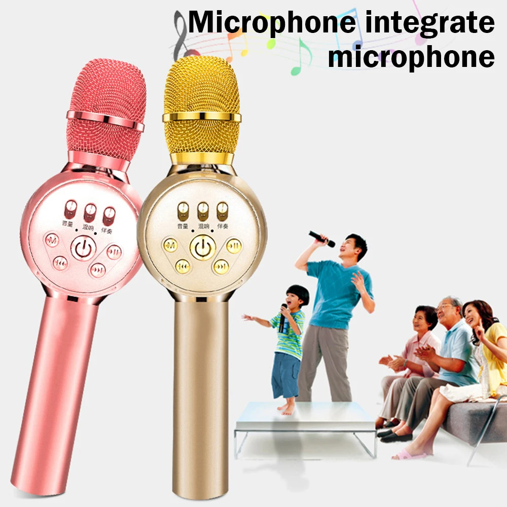 

High quality Bluetooth Wireless Microphone Mobile Phone Player MIC Condenser Magic Karaoke Microphone Speaker Record