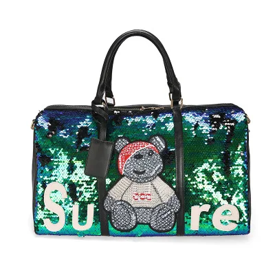 Модная Корейская Вместительная женская сумка для путешествий Bolso Mujer Grande, сумки для путешествий за рубежом, сумки для хранения багажа Bolsa Viagem - Цвет: Зеленый