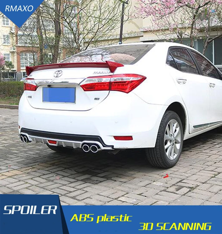 Задний спойлер для Corolla задний бампер из АБС-пластика диффузор 2014-2017 маленький