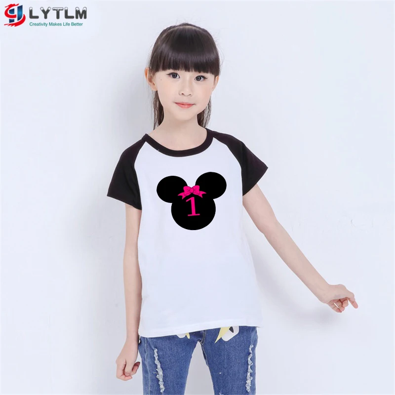 LYTLM/топы для маленьких девочек с днем рождения, 1 год, футболка для девочек Enfant camiseta infantil, летняя одежда для маленьких девочек, рубашки для маленьких девочек