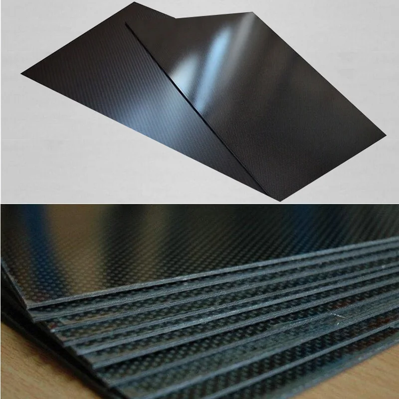 3K Carbon Fiber Plate Sheet - 1-3mm Thick, 100x250mm / 200x250mm / 100x300mm Sizes, Matte Twill Finish