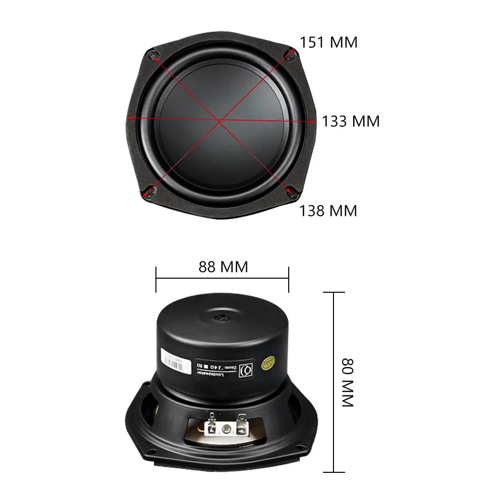 AIYIMA 5.25 Inch Woofer Speaker 4 8 Ohm 50W Bass Long Stroke Sound Speaker Driver Low Frequency Loudspeaker Subwoofer DIY 1Pcs,bluetooth speaker,portable speaker,audio speakers,bookshelf speakers