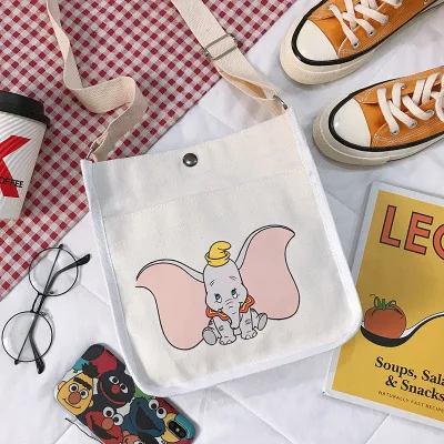 Disney Dumbo Canves сумка через плечо женская модная милая сумка дамская мультяшная сумка через плечо школьная сумка - Цвет: 4