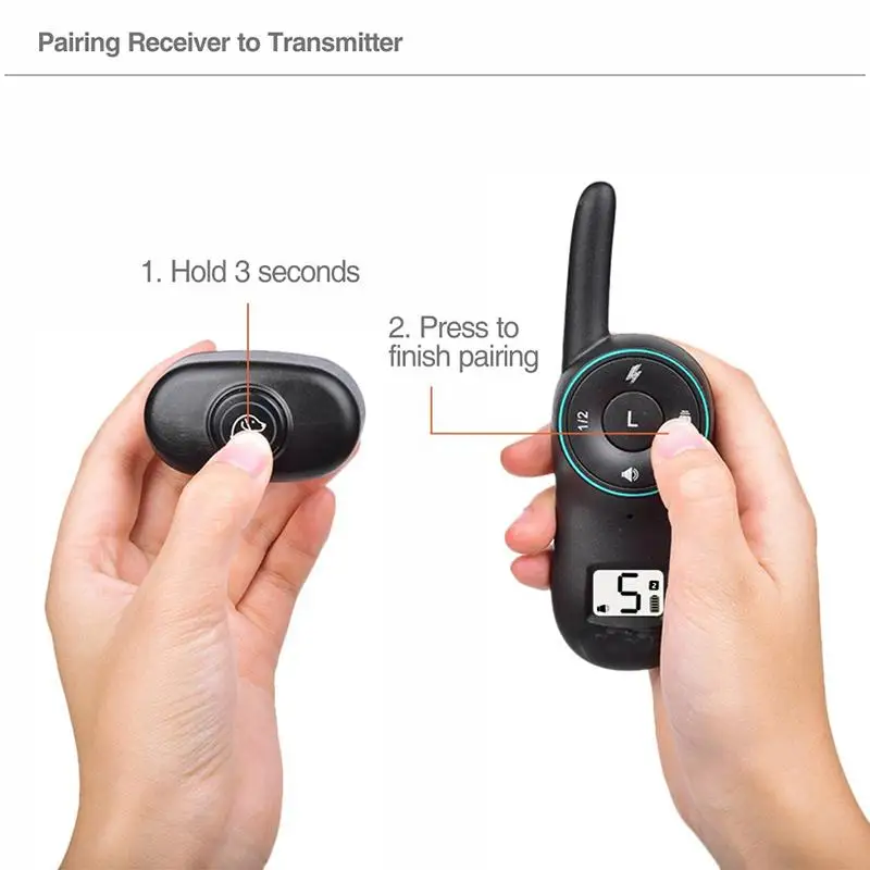 New Electric Dog Training Collars IP67 Waterproof Rechargeable Dog Collar With 400m Remote Control Receiver Pet Training Collars9