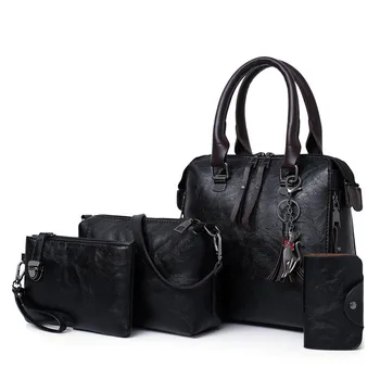 

Fashion Women's Handbags Four Pieces Purse Large Capacity Multi-Use Wild Shoulder Bags Top-handle Casual Crossbody Bags Travel