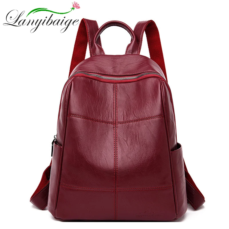 Женские кожаные рюкзаки, высокое качество, Sac A Dos, женский рюкзак, роскошный дизайн, большая вместительность, повседневный рюкзак для девушек