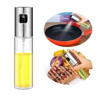 

100 ML Olive Oil Sprayer Dispenser for Cooking Oil Spray Transparent Vinegar Bottle for BBQ/Making Salad/Roasting/Grilling