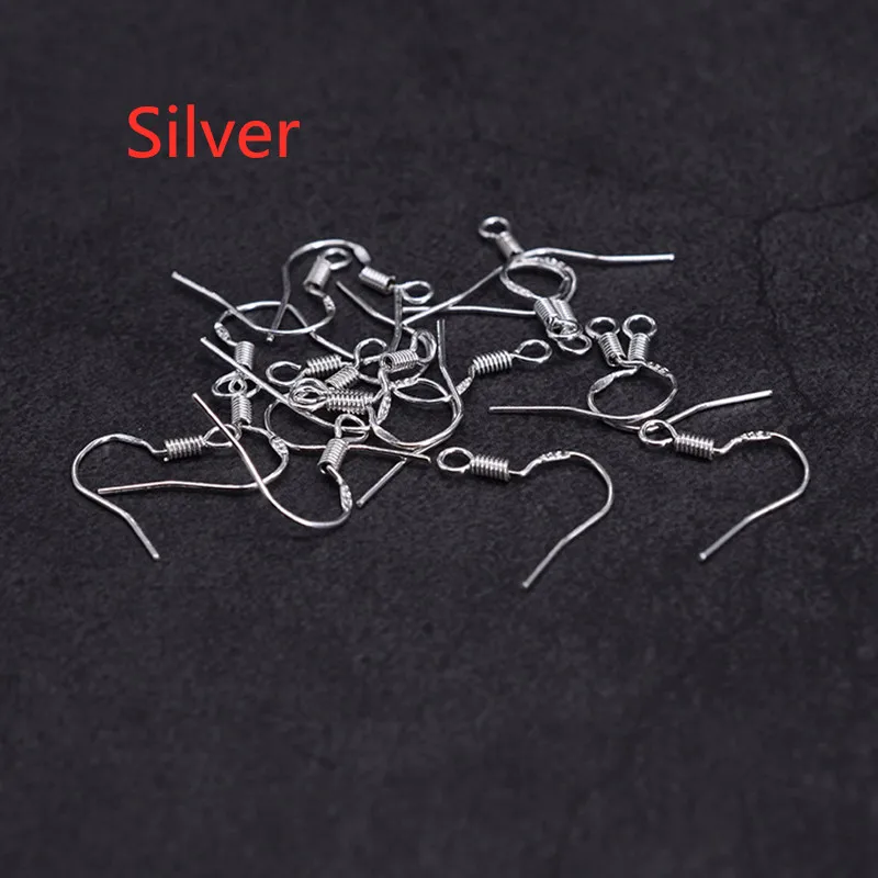 100 шт Carven 925 пробы серебряные медные провода для ушей серьги крюк для DIY Изготовление сережек аксессуары