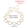 Ladies Geometric Long Belly Waist Chain Belt For Women  Fashion Female Personality Metal Gold Circle Chain Belt for Dress 132 ► Photo 2/6