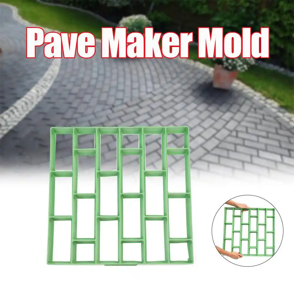 500x500x45mm Large Diy Pave Maker Mold Plastic Garden Stone