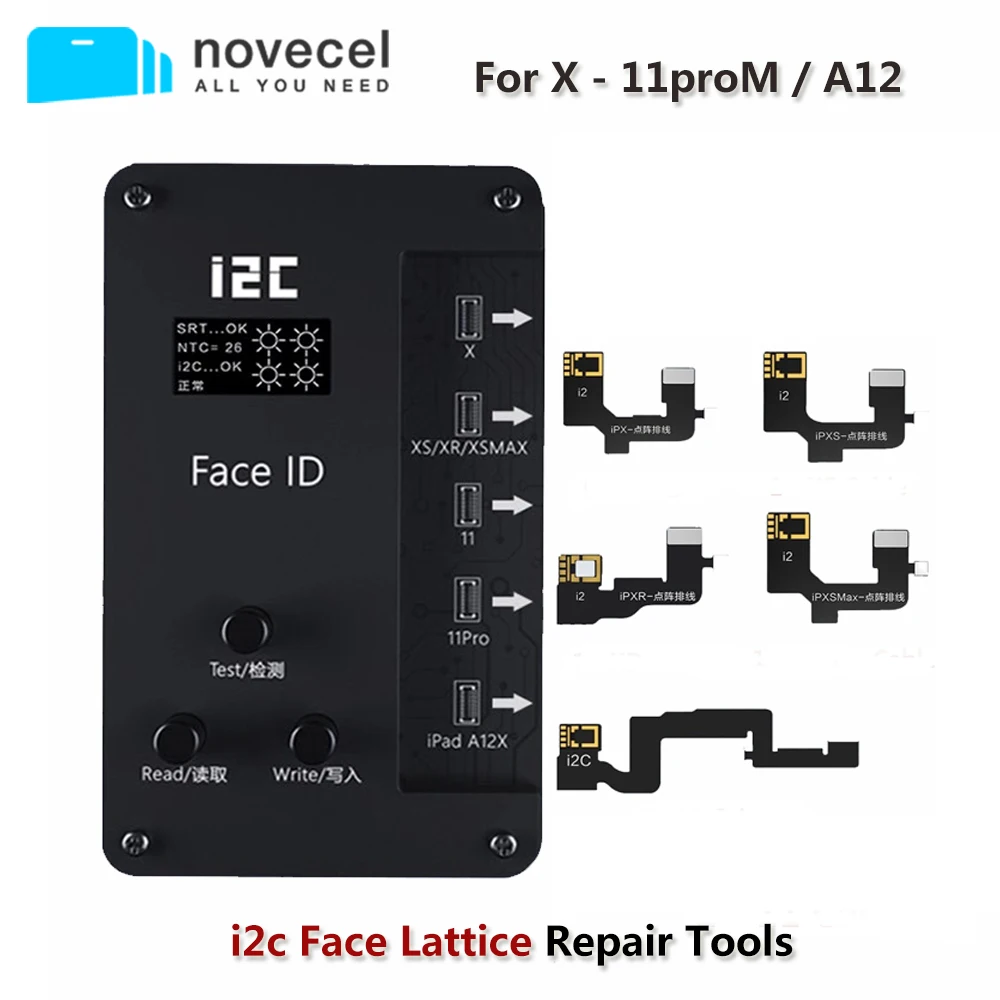 i2C Face ID Dot-matrix Repair Tool For iPhone X XS 11 pro max iPad A12 Front Camera Lattice Detection Module Test Read and Write afbeelding
