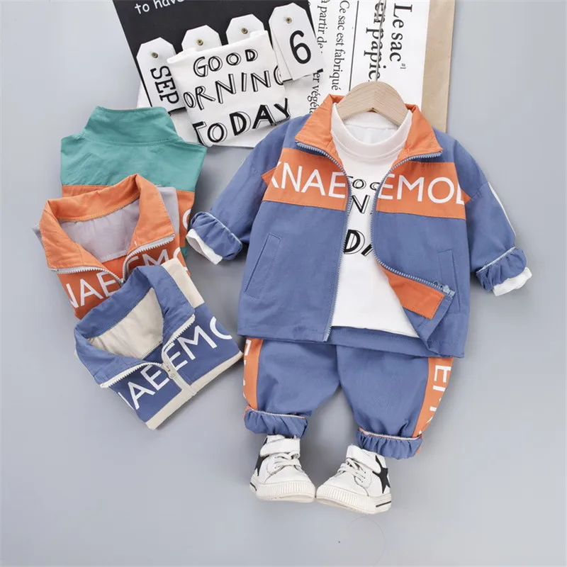 

Children Clothes Sets Baby Boys Girls Cotton Letter 3pcs Spring Autumn Children Fashion Sports Casual Tracksuits Kids Clothing