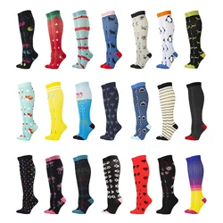 Unisex Fun Compression Socks Sports Warm Long Socks Boots Stockings Women Men Breathable Knee Socks Fit For Edema Varicose Veins