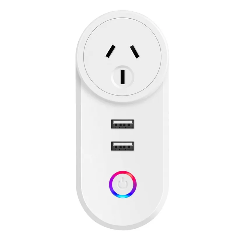 Умная розетка с двумя usb-разъемами, Мини 2,4G Hz, WiFi, беспроводной переключатель, голосовое управление, таймер, розетка, США, Австралия, Великобритания, ЕС, вилка