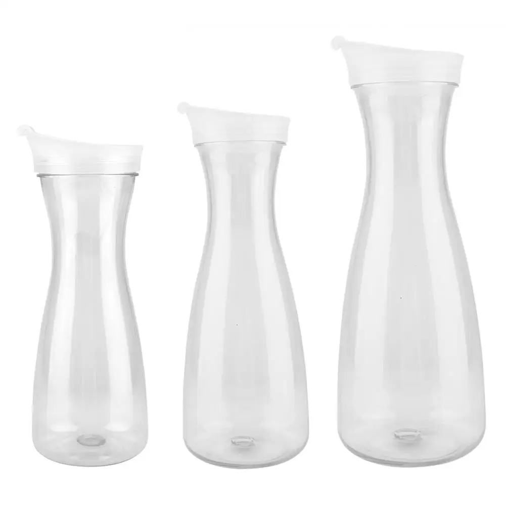 Water Bottle 600/1000/1600Ml Reusable Acrylic Lids Oil Milk Coffee Tea Cup Plastic Powder Shake
