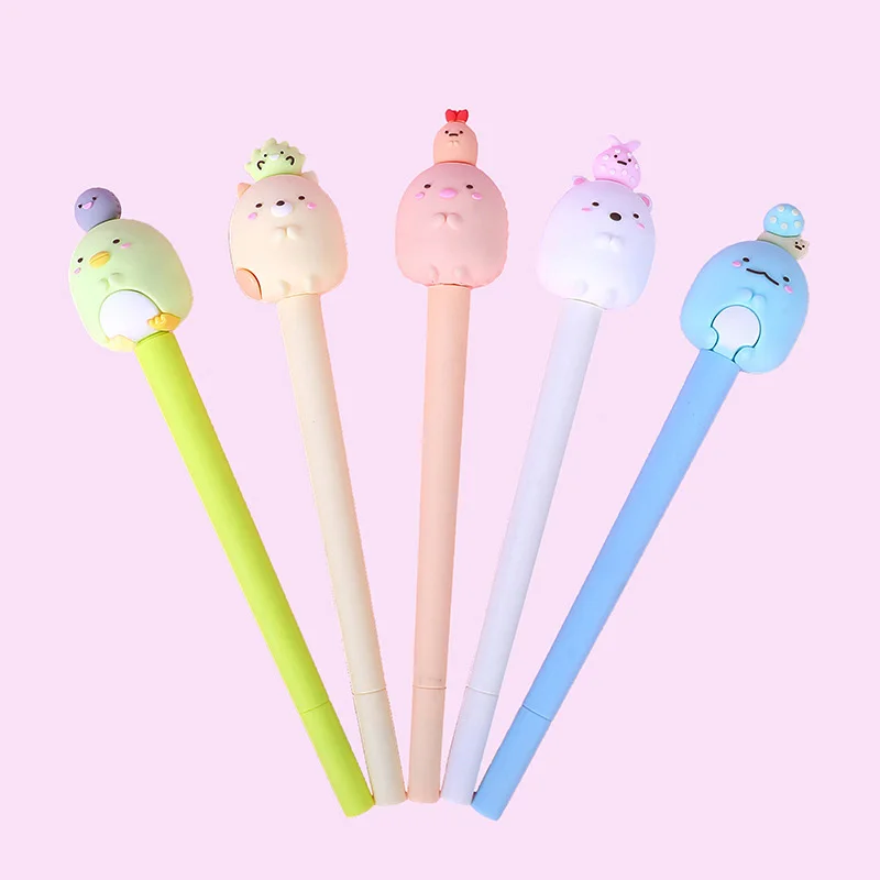 4 шт./партия, милая гелевая ручка Sumikko Gurashi, 0,5 мм, ручка для подписи, школьные, офисные, канцелярские принадлежности, подарок