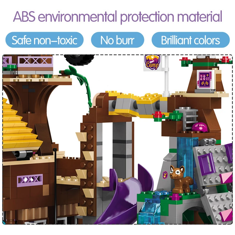 739 шт Девушки друзья Приключения лагерь дерево дом модель строительные блоки девочки из кирпичиков фигурки Детские игрушки для детей GB04