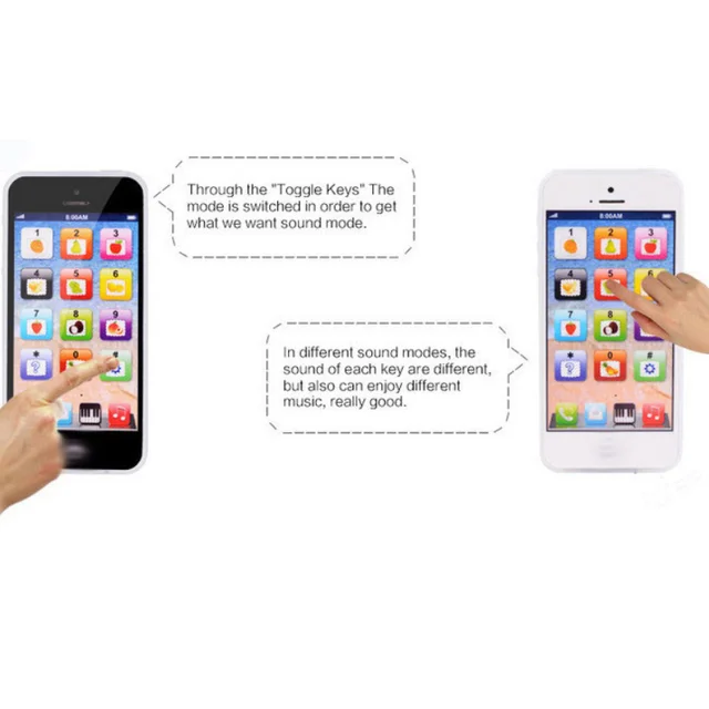Baby Toy with LED Cellphone Learning English Mobile Phone Electronic Toys Christmas Kid Gifts Educational musical Vocal toys 5