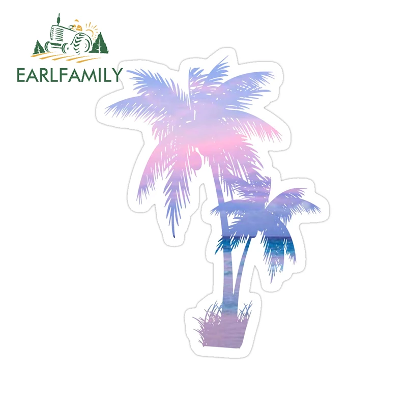 EARLFAMILY 13 см x 9 8 для пляжа пальма автомобильные наклейки водонепроницаемая