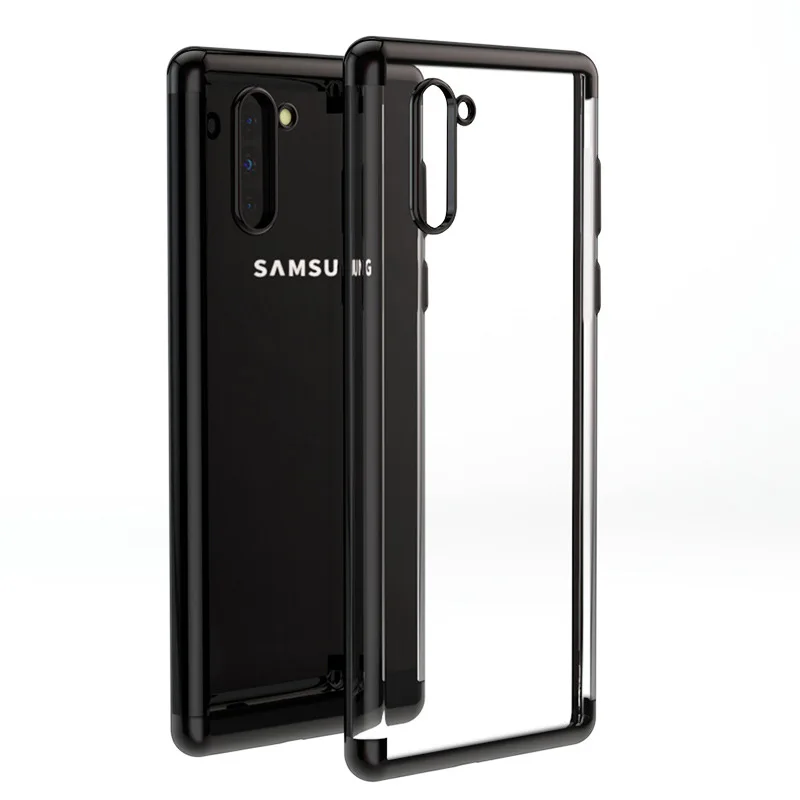 

For Samsung Galaxy Note 10 10 Plus case, Vpower Painted frame Crystal Clear tpu soft Phone case for samsung note 10 + case cover
