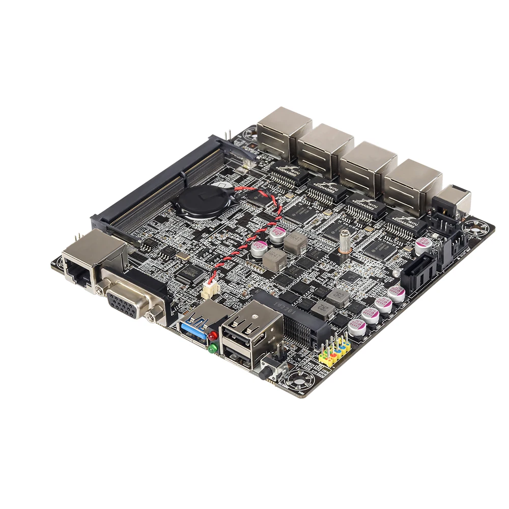 Безвентиляторный мини ПК pFsense Windows Celeron J1900 N2810 Четырехъядерный 4 гигабитный LAN