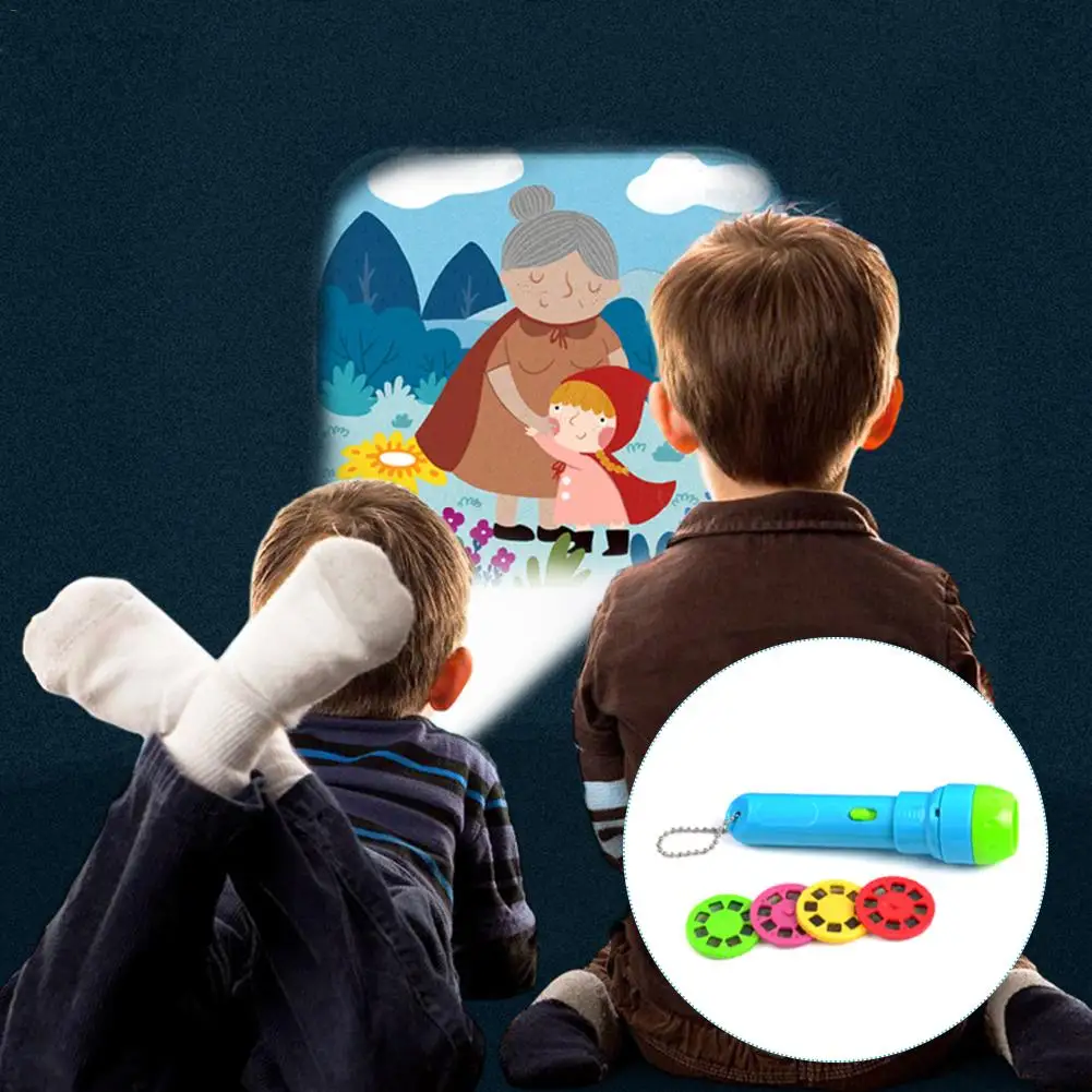 Kopen Mideer Mini Projector Fakkel Educatief Licht Up Speelgoed Voor Kinderen Kids Ontwikkelen Spelen Slapen Verhalen Voeren Set Kind Gift