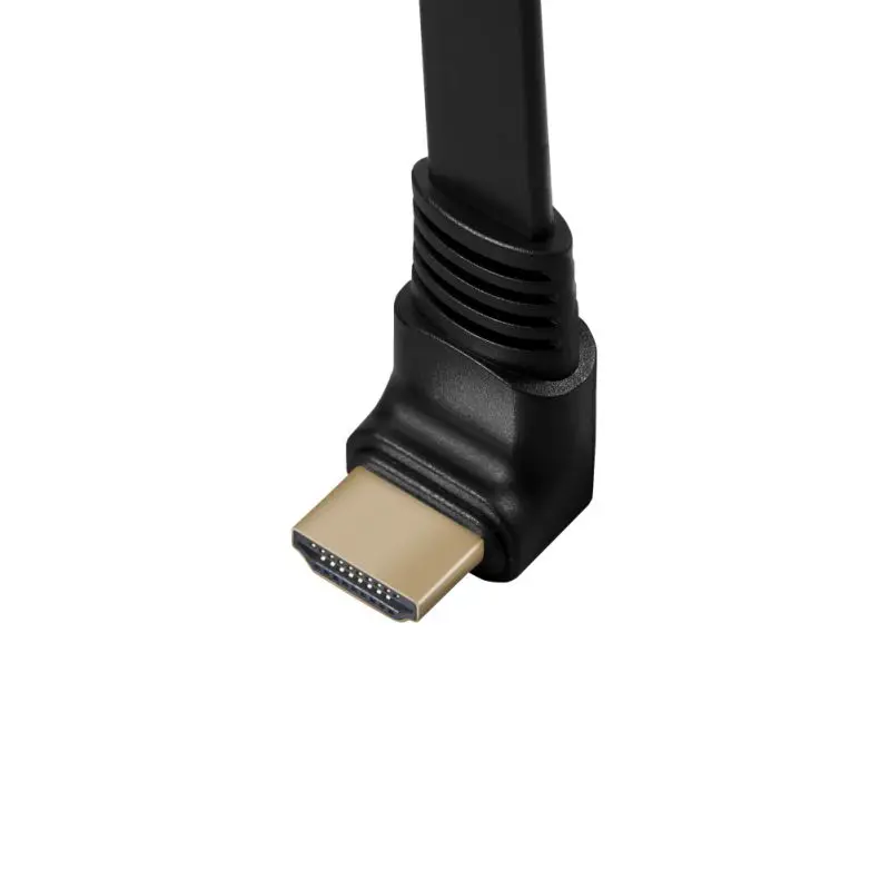 Универсальный 0,3 м HDMI к HDMI кабель 90/270 градусов Плоский 4K X 2K шнур для PS4 компьютерный монитор проектор