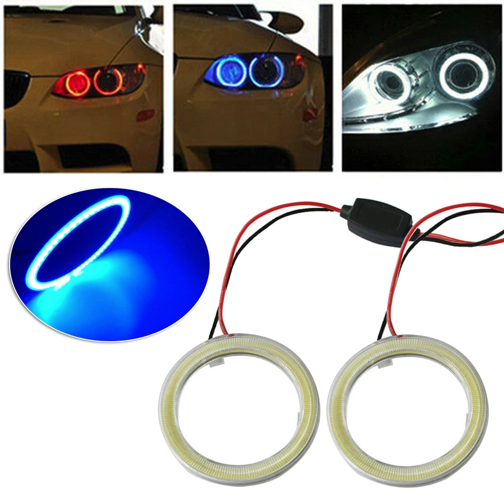 

Silicone Angel Eye bulb Exterior 1 Pair 60MM 45LED Waterproof Car Lamp