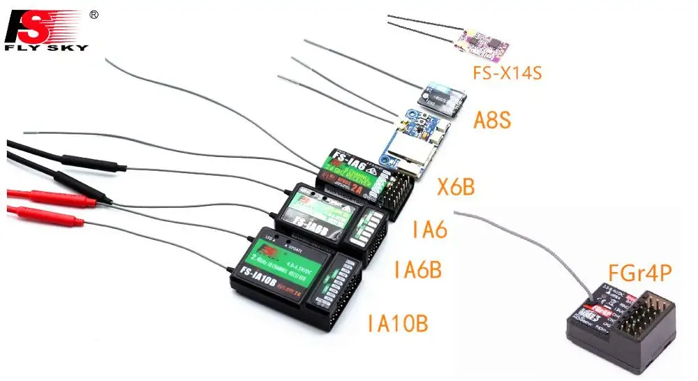 

Flysky FS-GR3E FS-A6 FS-BS6 FS-IA6B FS-IA10B FS-GR4 FS-9B Frsky-S8R Frsky-S6R FS-X14S FS-FGr4P RC Receiver for Flysky Transmitter Drone Models