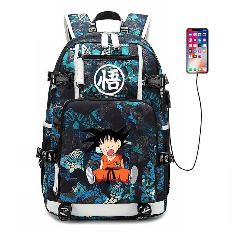 22 Аниме Dragon Ball рюкзак Супер Saiyan Sun Goku светящиеся школьные сумки для подростков мальчиков Дорожная сумка на плечо рюкзак для ноутбука - Цвет: 22