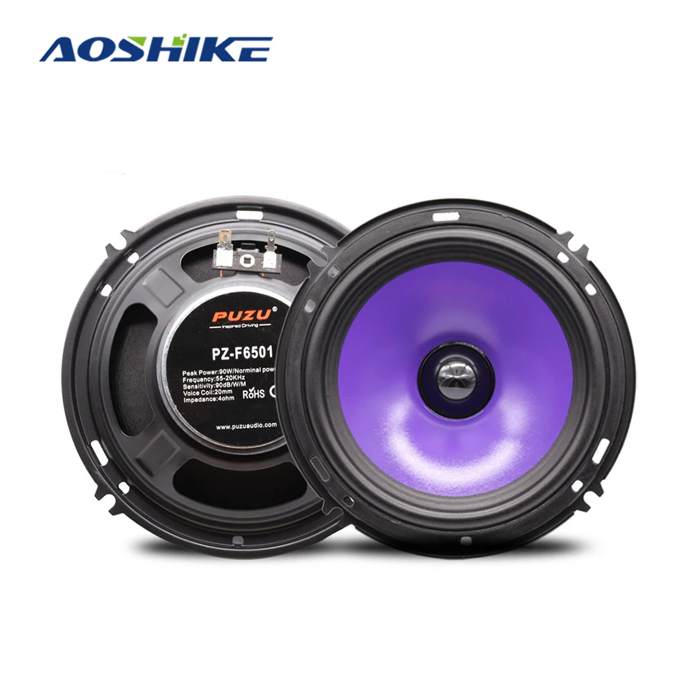 AOSHIKE 2PCS Auto Car Audio 6.5"Inch Car Speaker Full Frequency Music