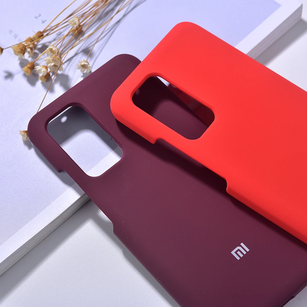 100% Chính Hãng Xiaomi Mi 10T Pro/Redmi K30s Liquid Silicone Ốp Lưng Mịn Chống Finerprint Da Cover MI10T Điện Thoại Nhà Ở Vỏ xiaomi leather case color Cases For Xiaomi