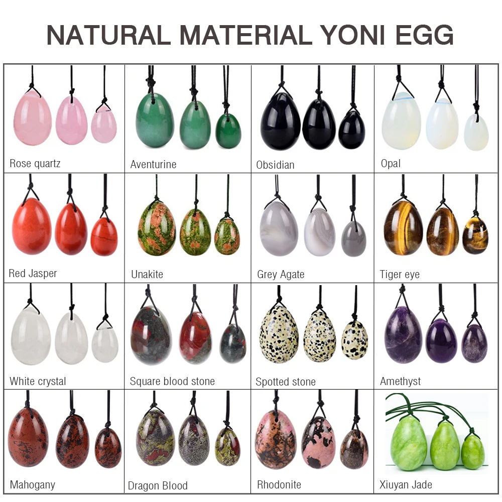 

Multiple Materials Yoni Egg Set Women Kegel Exerciser Vaginal Muscles Tightening Ball Crystal Rose Quartz Eggs Dropshipping