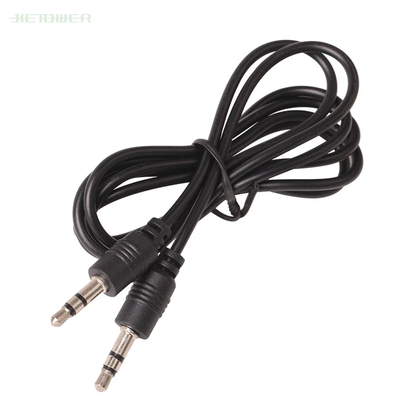Wholesale 3 5 Mm Pin To 3 5 Mm Pin Stero Audio Cable Headphone Jack Black for Iphone Xiaomi Samsung Mobile Phone 1000pcs lot