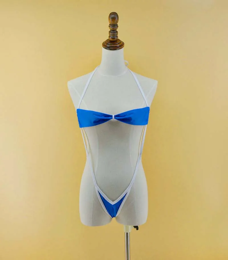 Sexy Blue Women Slingshort Micro Monokini One piece Swimsuit GString — free download