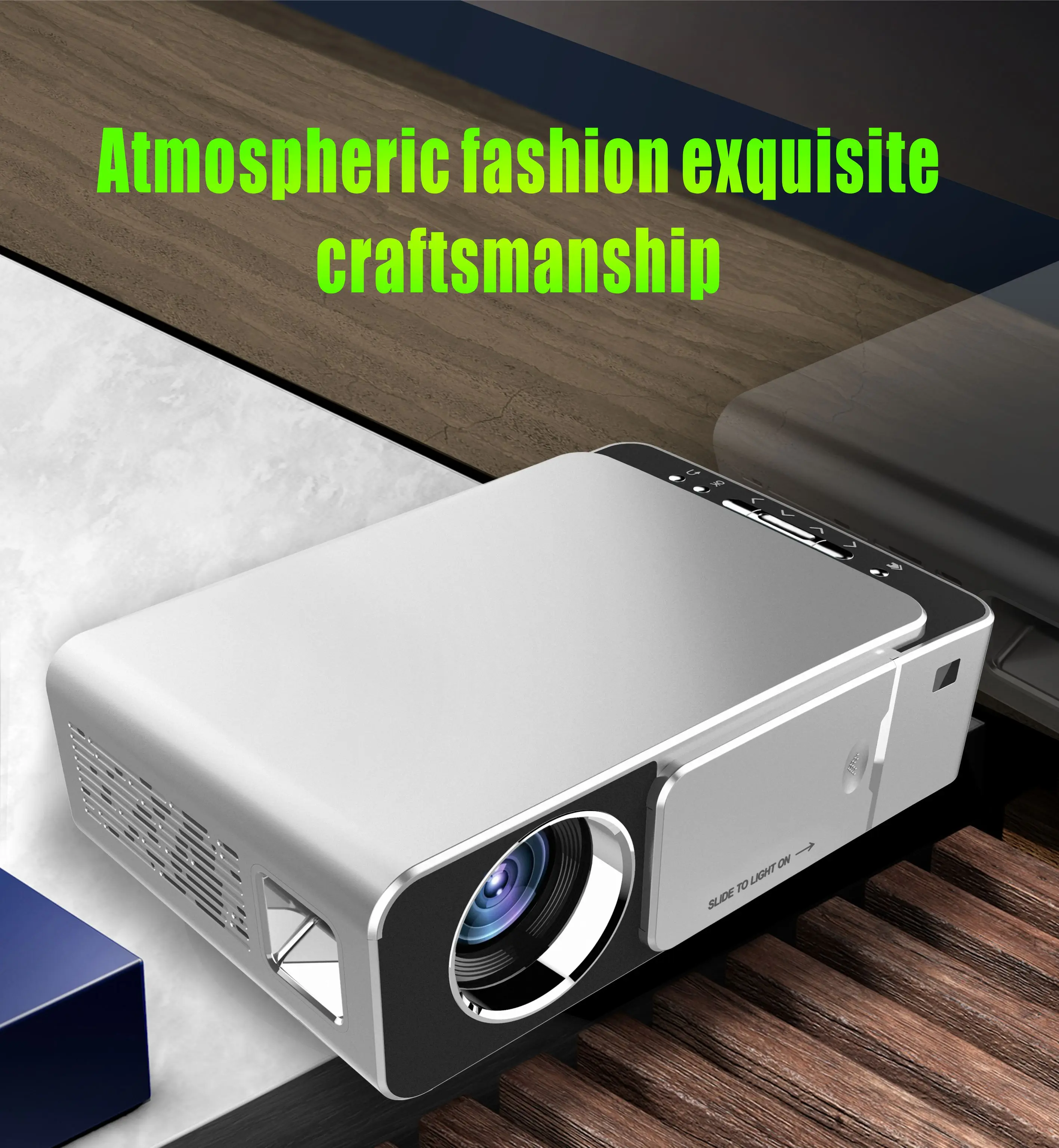 New Design T6 Wireless WIFI Mini Portable Projector 3500lms 1280*720 Full HD LED Home Cinema Miracast/Airplay pk UC46+ | Электроника