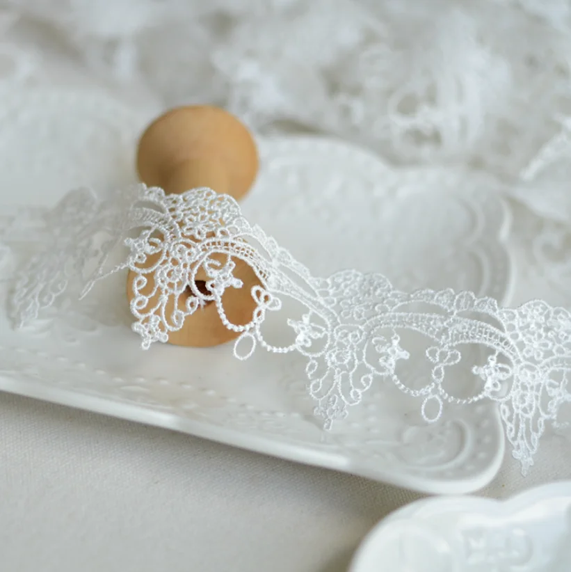 Lace Fabric Lace Ribbon Lace Sewing Supplies Lace Decoration Lace Accessories Lace Sewing Accessories 2 Yards Width 5cm Embroidered Fabric Water Soluble Lace Trim Ribbon Handmade DIY Sewing Craft For Costume Decoration