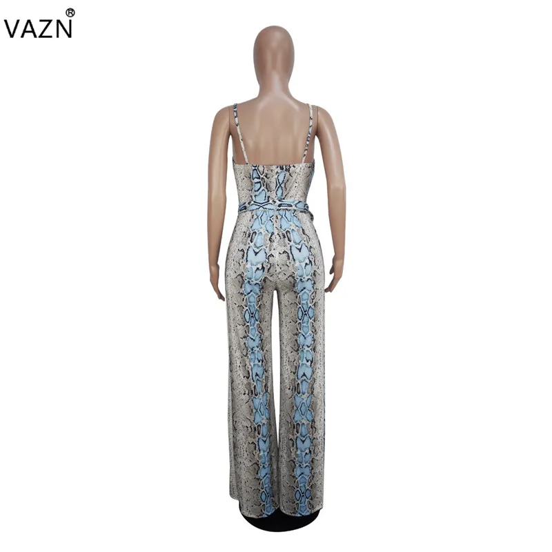VAZN Новые Сексуальные вечерние модные новые женские комбинезоны, однотонные Комбинезоны на тонких бретельках, без рукавов, с вырезами, женские комбинезоны SD9094