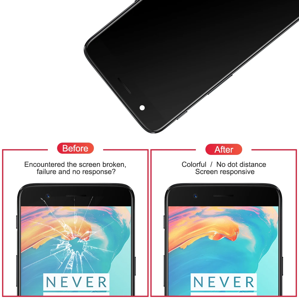 Sinmaytai для 6,0" OnePlus 5T One Plus 5T A5010 ЖК-экран с рамкой+ сенсорная панель дигитайзер Замена для 5,5'' Oneplus 5 One Plus 5 A5000 ЖК-дисплей с рамкой