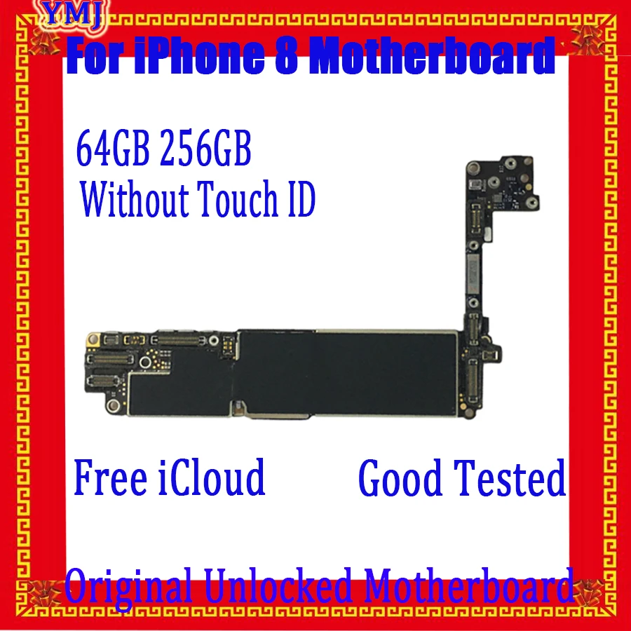 64GB 256GB 100% original for IPhone 8 motherboard without Touch ID unlocked mainboard iphone8 4.7inch IOS System logic board | Мобильные