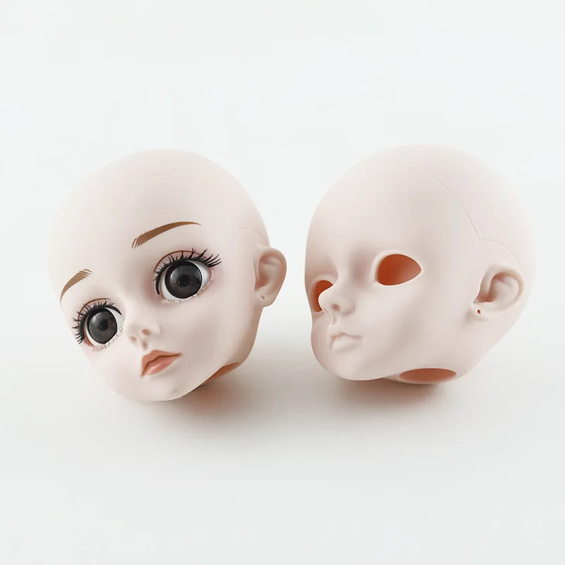 60 см 1/3 BJD кукла лысый голова 4D глаза Bjd куклы Розовая кожа/натуральная кожа, головка с/без макияжа, детский подарочный набор игрушек для девочек