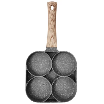 

1pc 4-Cup Egg Cooking Prop Non Stick Frying Pan Sturdy Practical Breakfast Skillet Non Stick Pan Egg Frying Pan