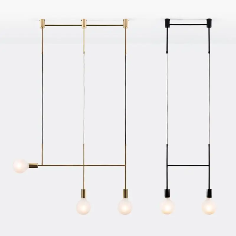 

Modern Led Chandelier Lighting Long Line Lustre Art Deco Chandeliers Ceiling for Living Room Bedroom Loft Hanging Light Fixtures