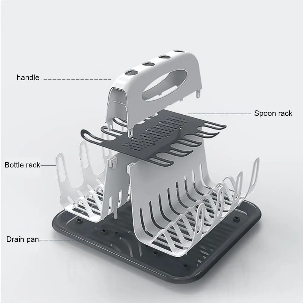Baby Bottle Drying Bracket Safe Multilayer Detachable Foldable Stand Rack for Baby
