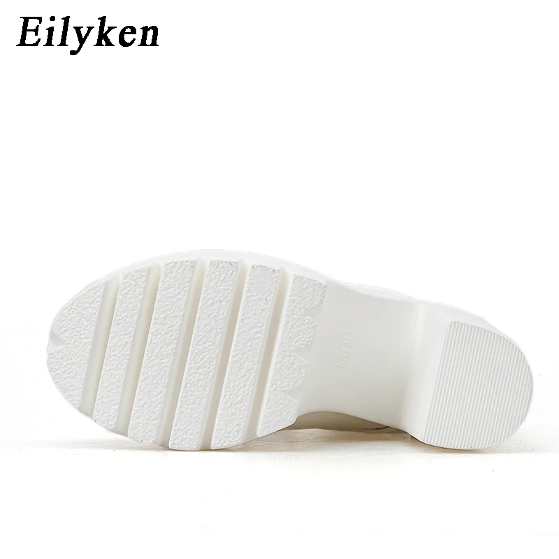 Eilyken/модные зимние ботильоны из искусственной кожи на платформе с перекрестной шнуровкой; сапоги для верховой езды на толстом каблуке со шнуровкой; женские ботинки
