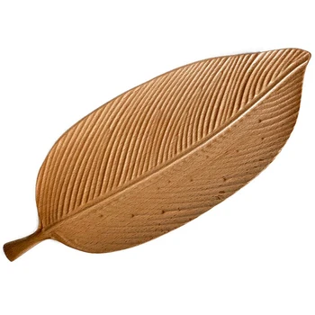 

Handmade Leaf Wooden Tray Leaf Type Creative Wooden Plate